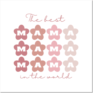 The best Mama in the world pastel pink Posters and Art